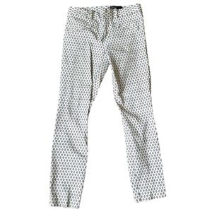 GAP Skinny Ankle Dress Pants 304128 Jacquard Gemometric Black Diamond Size 02 R